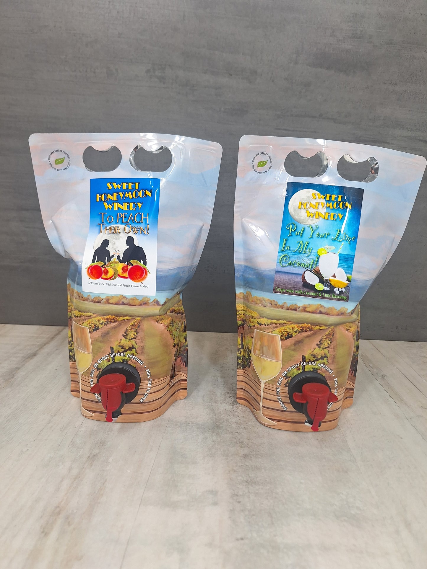 Bolsa de vino para la dulce luna de miel