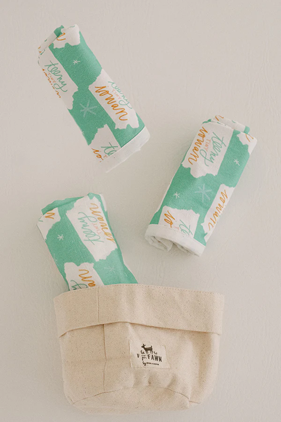 F is for Fawn Single Burp Cloth