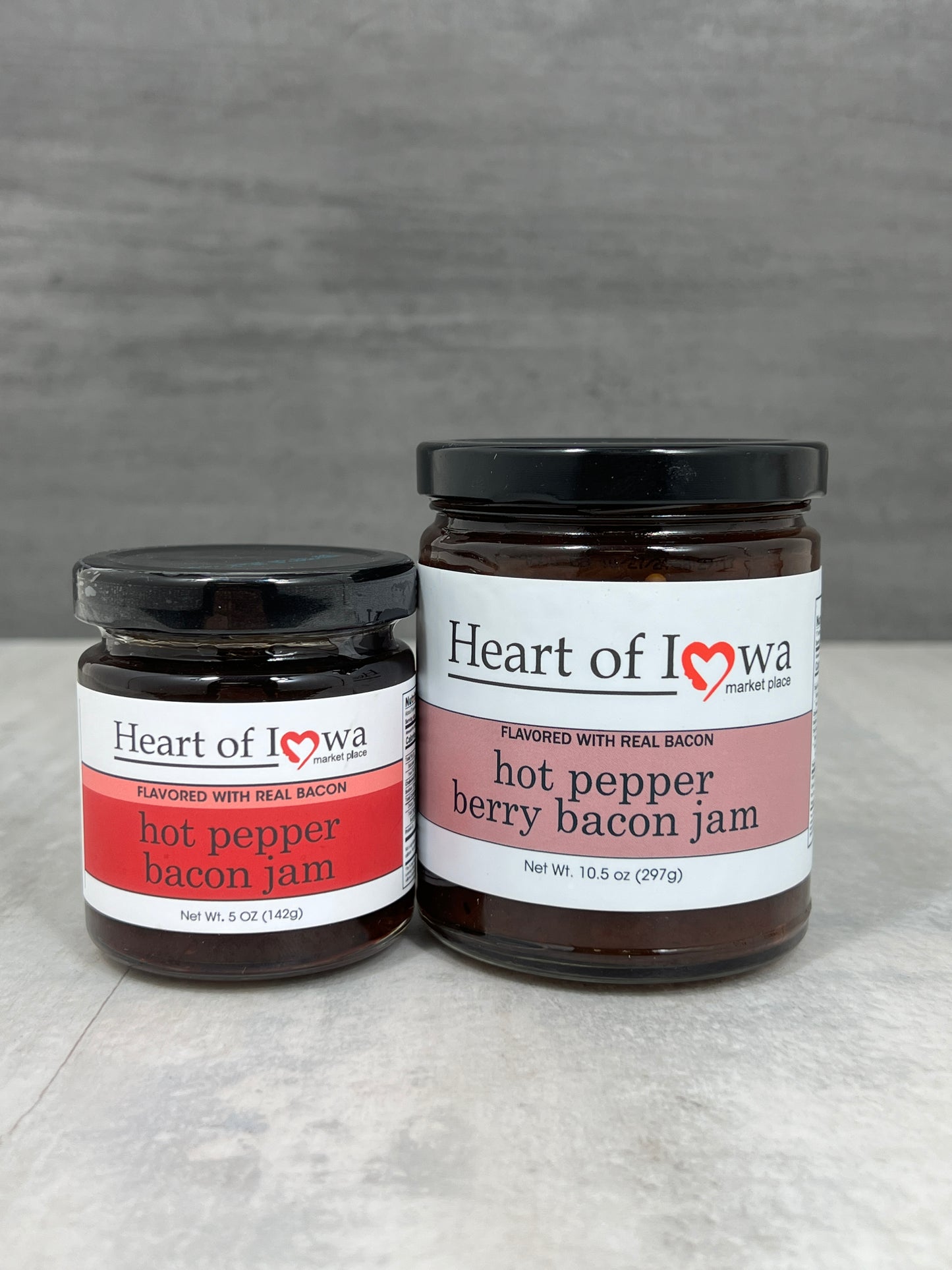 Mermeladas de tocino del corazón de Iowa