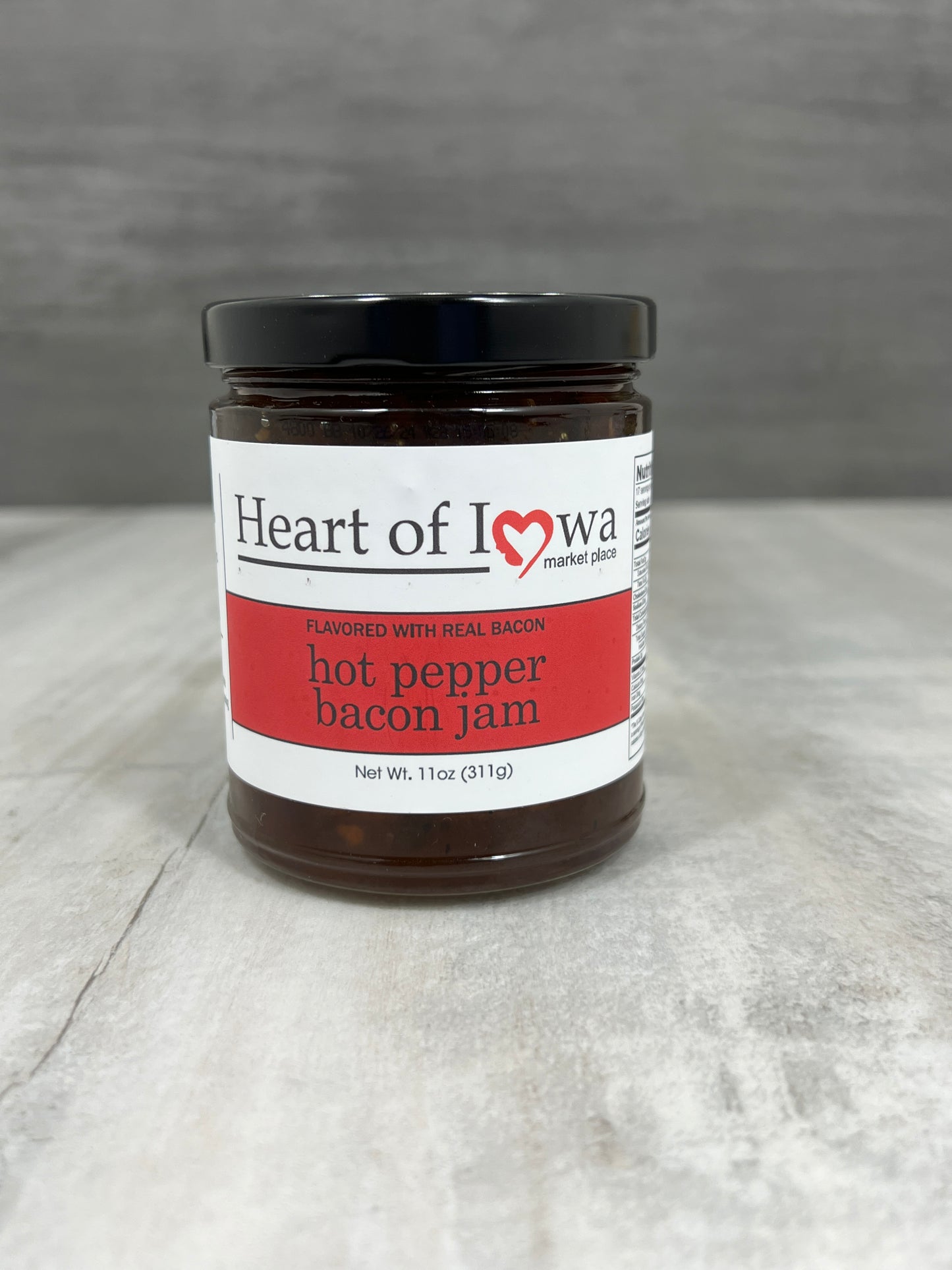 Mermeladas de tocino del corazón de Iowa
