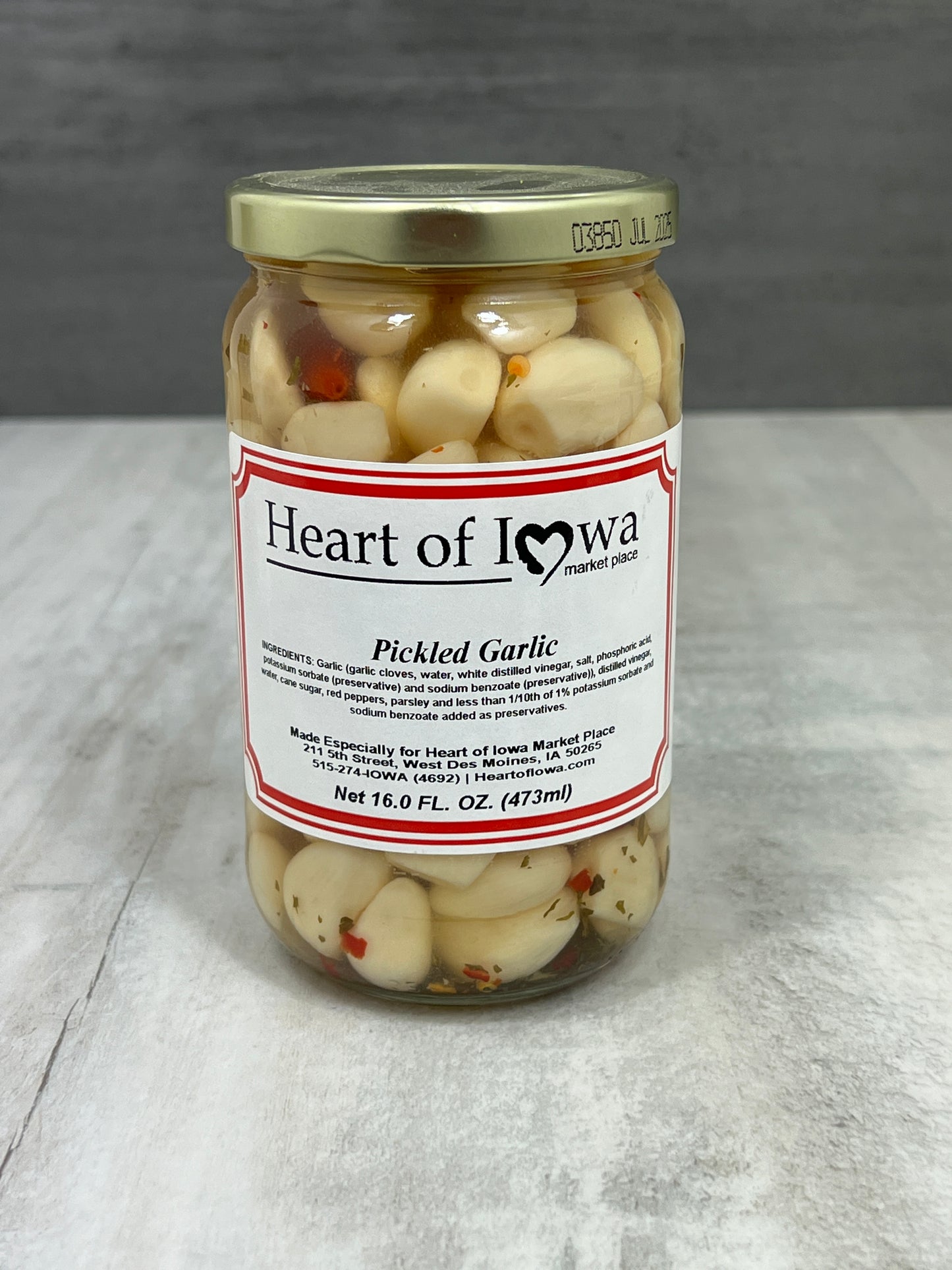 Productos encurtidos del corazón de Iowa