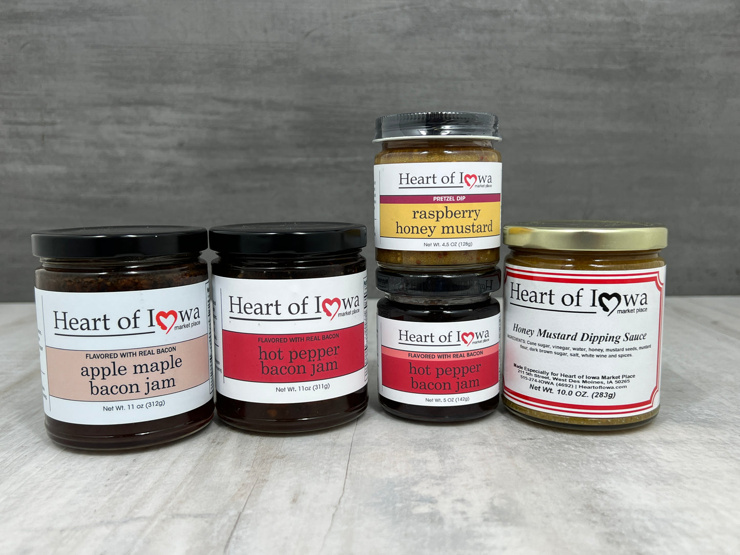 Mermeladas de tocino del corazón de Iowa