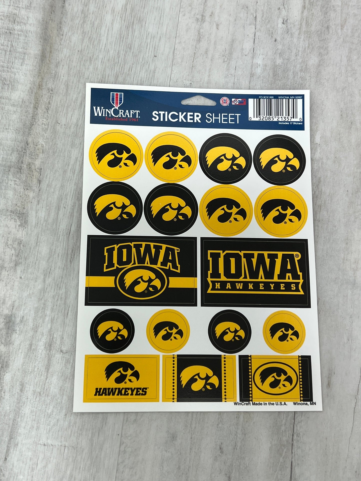 Collegiate Sticker Page