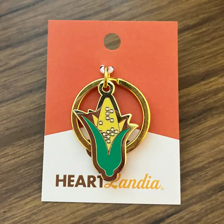Metal Corn Keychain