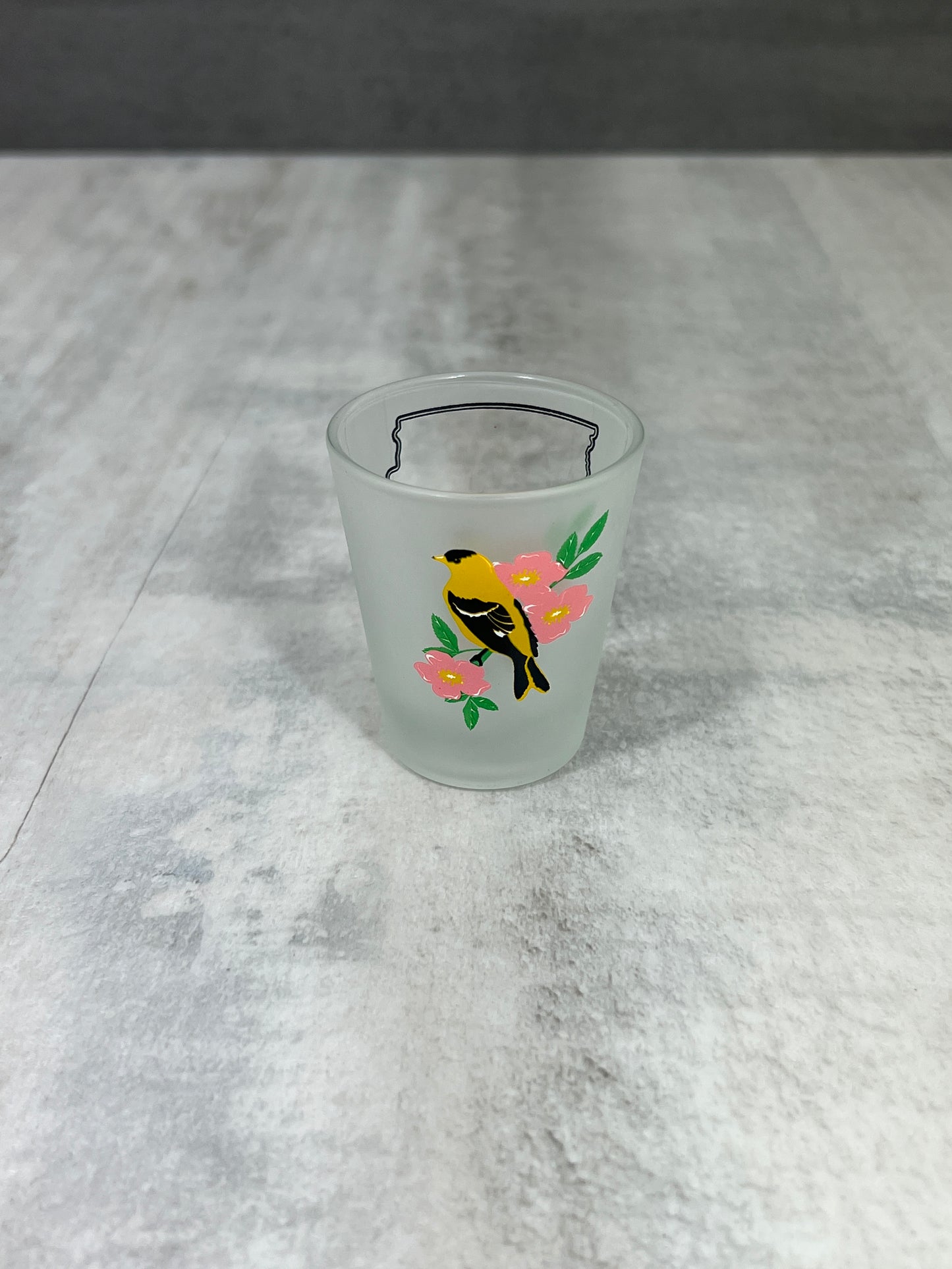 Vaso de chupito con ventana esmerilada