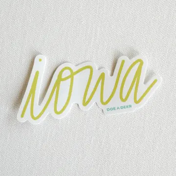Iowa Script Sticker
