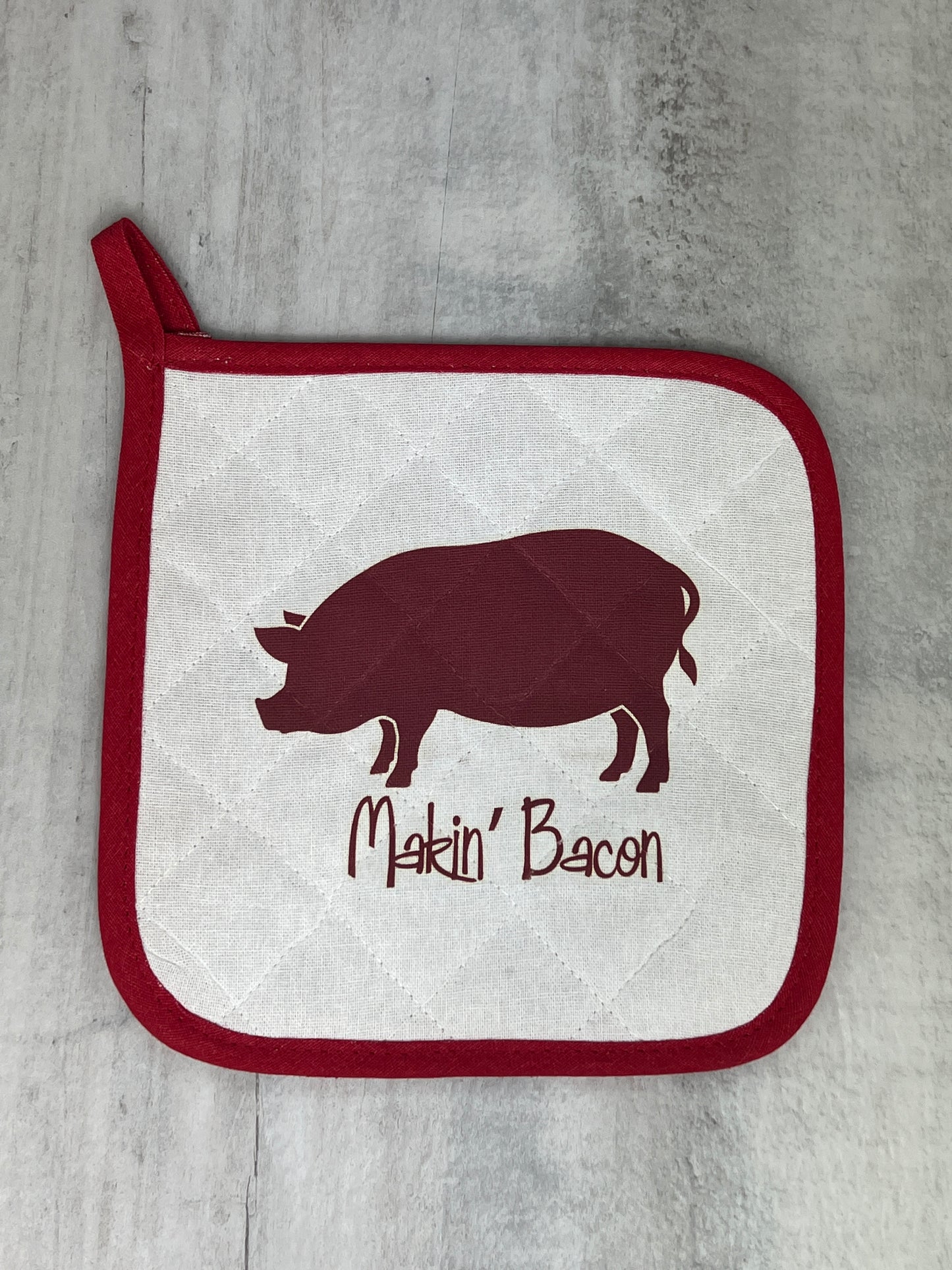 Bacon Theme Potholders