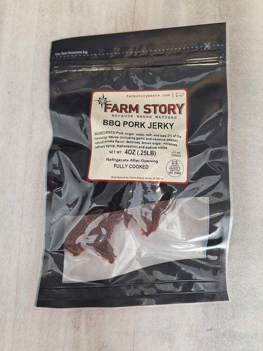 Farm Story BBQ Pork Jerky (4oz)