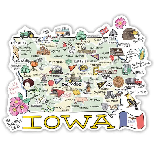 Iowa Map Sticker