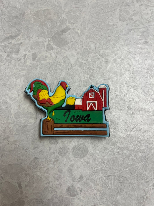 Iowa Rooster Magnet
