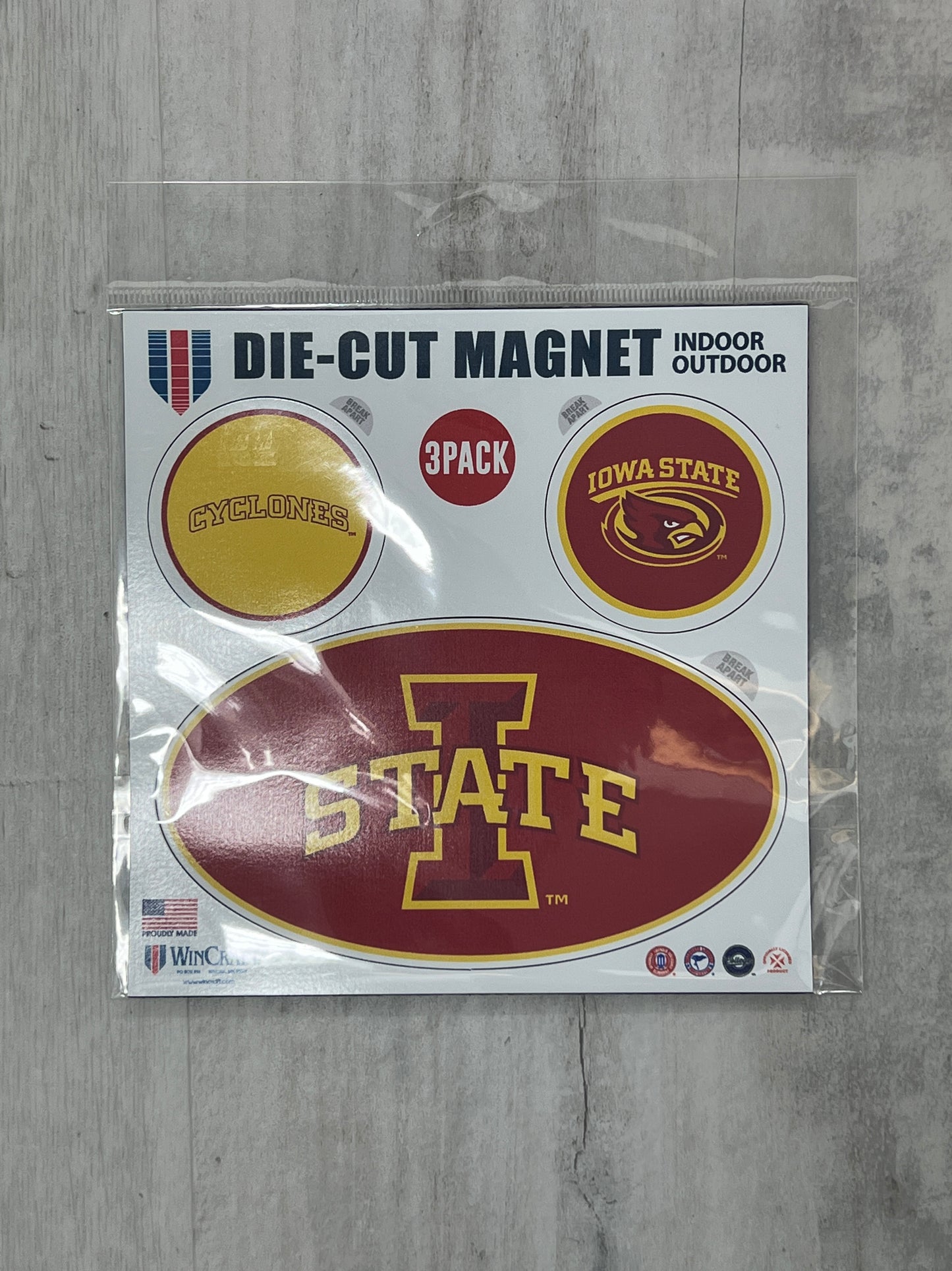 ISU Collegiate 3 Pack Magnets