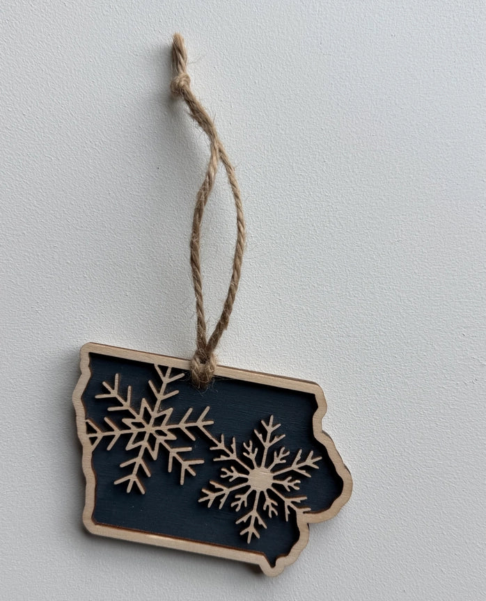 Iowa Snowflake Ornament