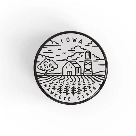 Iowa Farm Button Pin