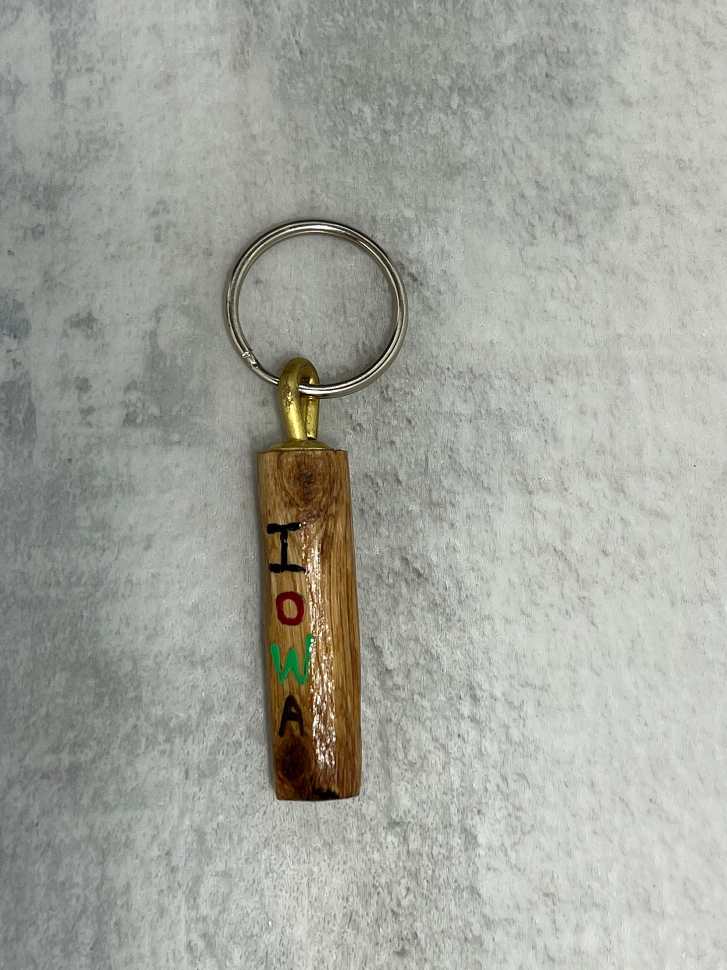 Iowa Wood Keychain