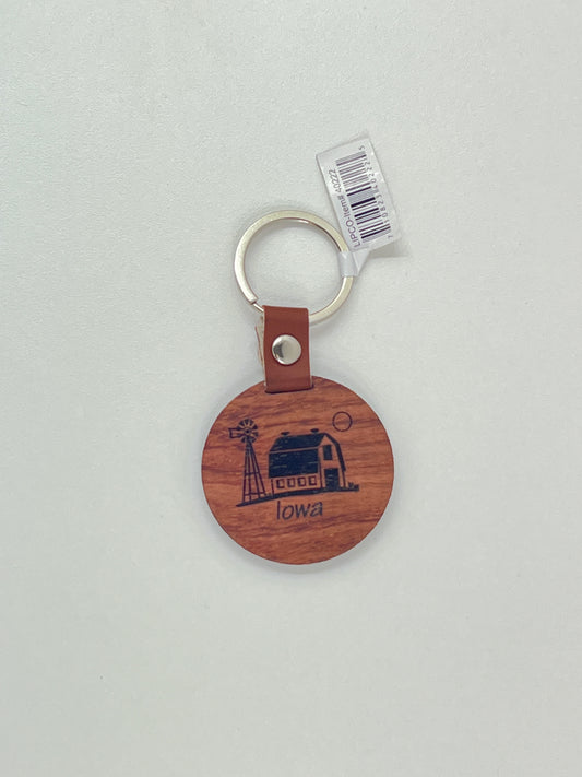 Iowa Circle Farm Scene Keychain