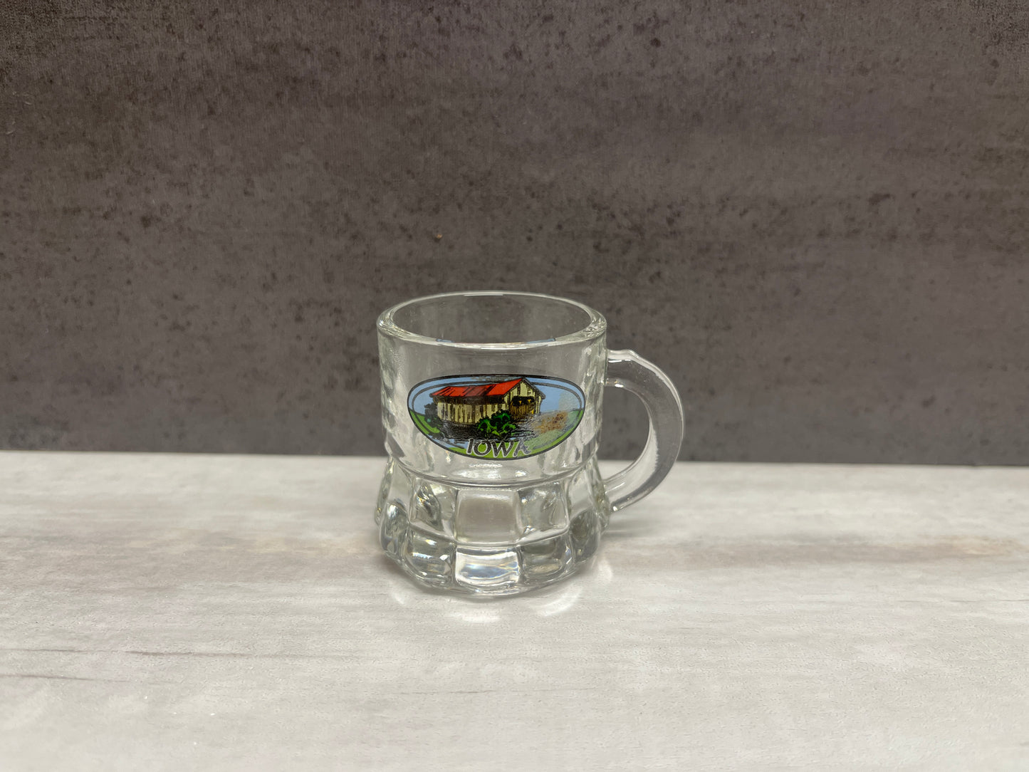 Iowa Covered Bridge Shot Glass w/ Handle