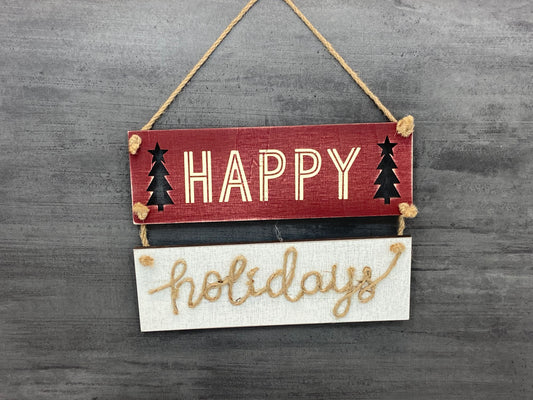 Hanging Holidays Sign