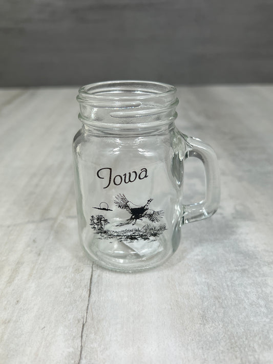 Vaso de chupito en frasco de vidrio en miniatura de Iowa