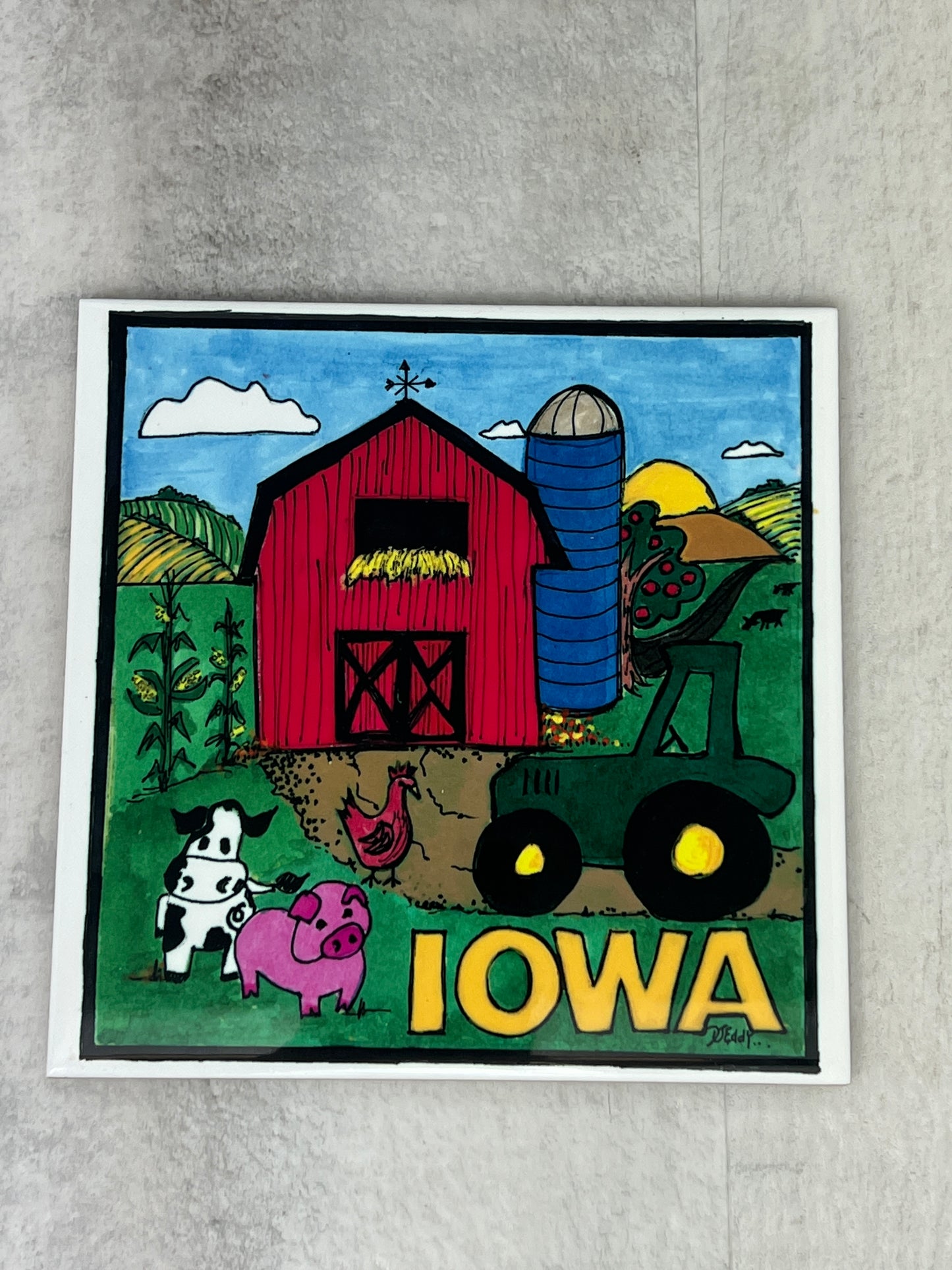 Iowa Farm Scene Trivet