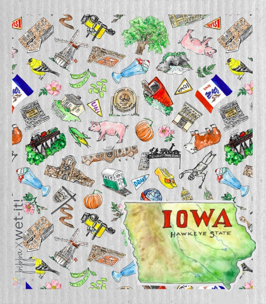 Iowa Symbol Swedish Cloth