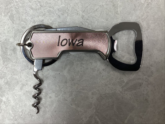 Iowa Bottle Opener Keychain