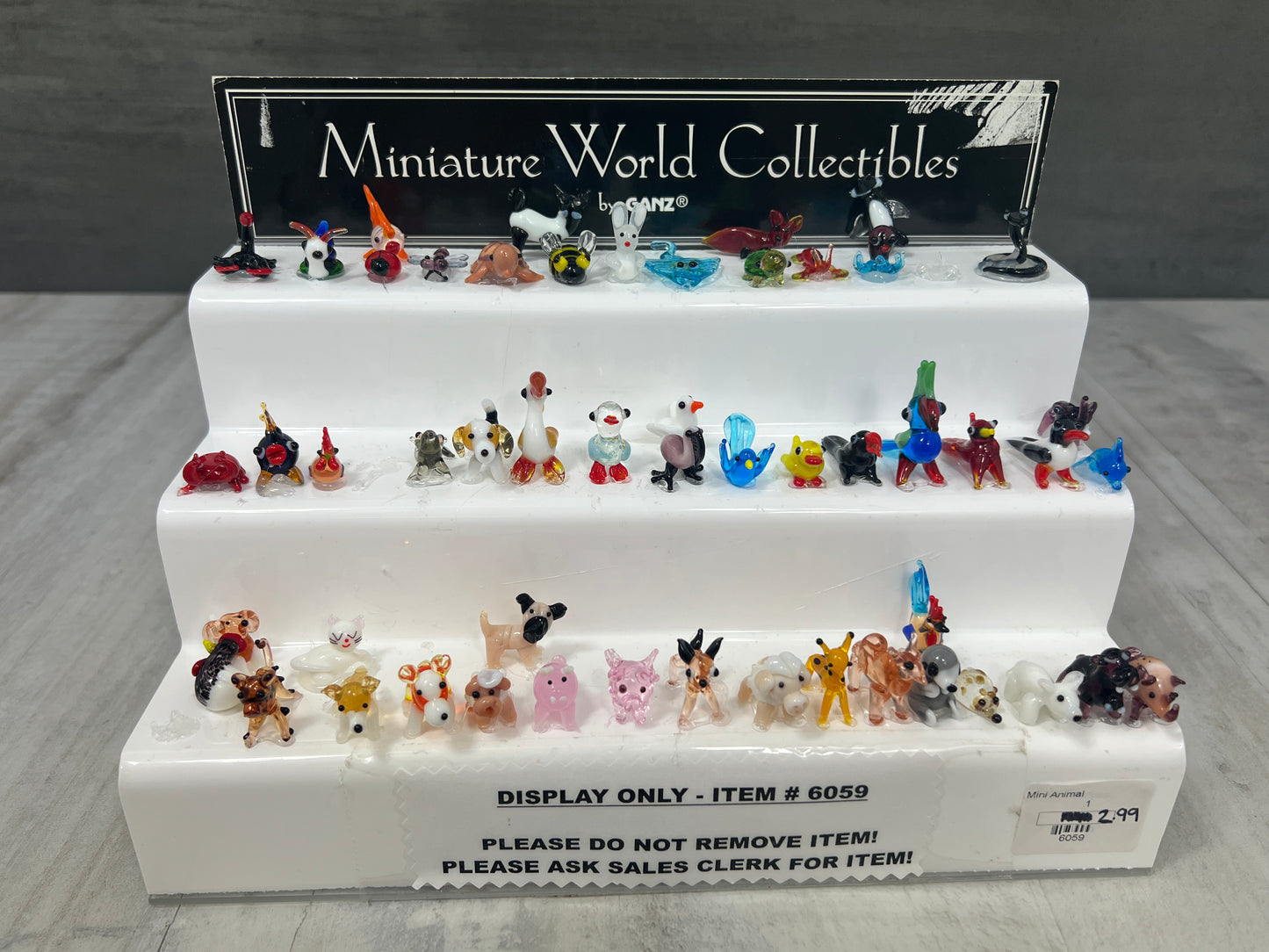 Figuras de animales de cristal (mini)