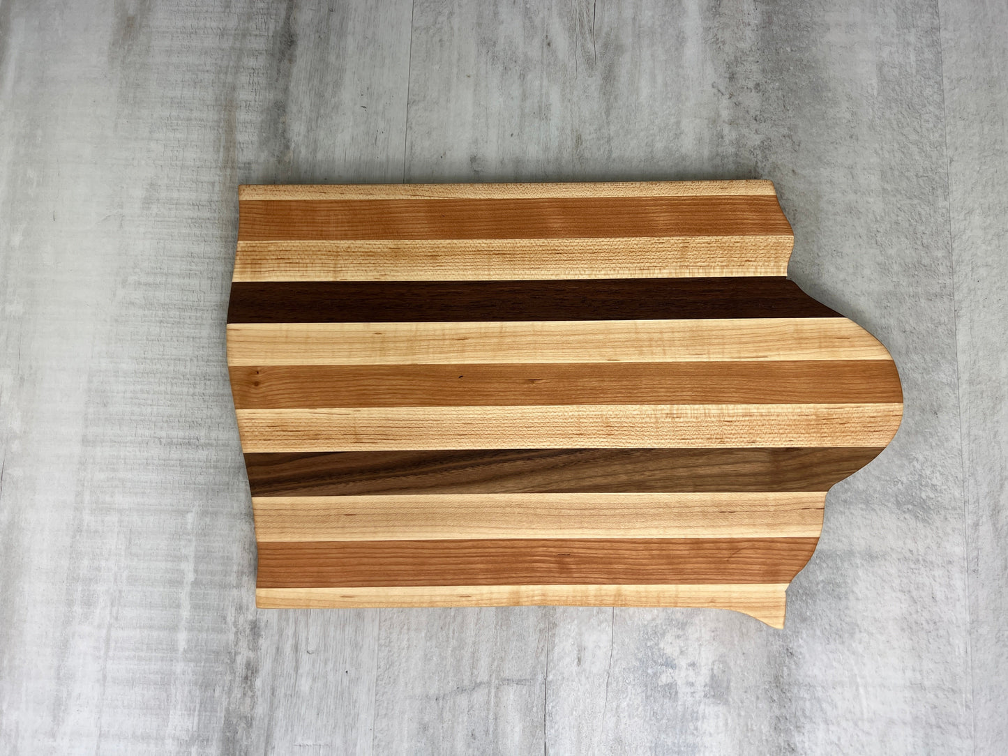 Iowa Shaped Wooden Cutting Board