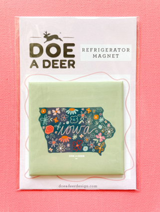 Iowa Floral Magnet