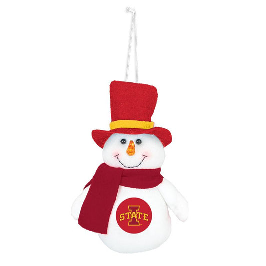 Iowa State Stuffed Snowman Ornament