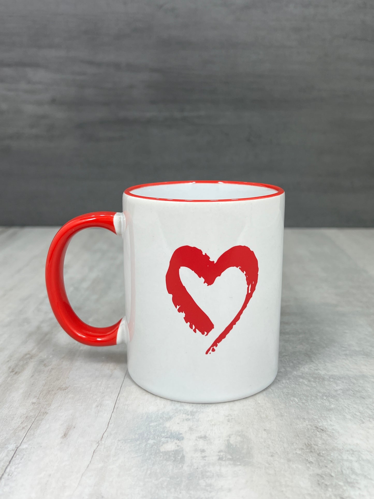 From the Heart of Iowa Mug (Red Handle)