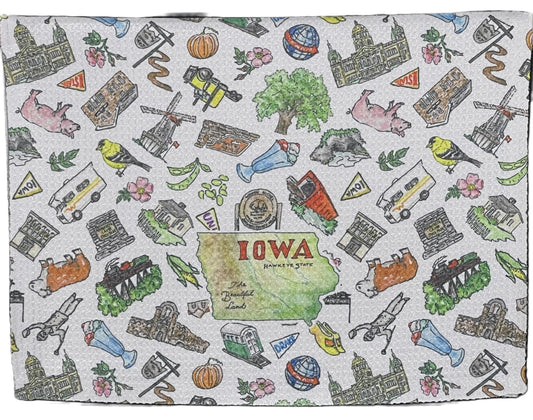 Iowa Symbol Tea Towel